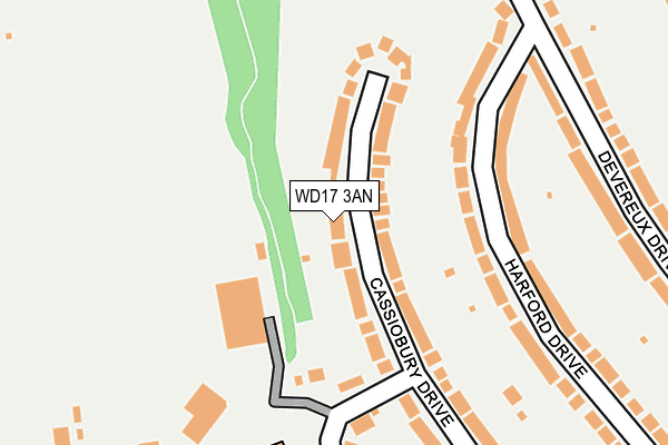 WD17 3AN map - OS OpenMap – Local (Ordnance Survey)