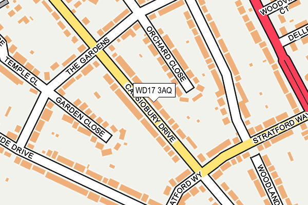 WD17 3AQ map - OS OpenMap – Local (Ordnance Survey)