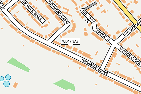 WD17 3AZ map - OS OpenMap – Local (Ordnance Survey)