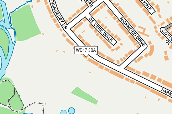 WD17 3BA map - OS OpenMap – Local (Ordnance Survey)