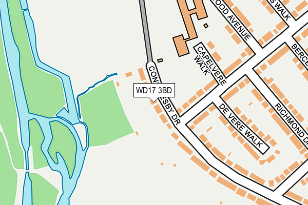 WD17 3BD map - OS OpenMap – Local (Ordnance Survey)