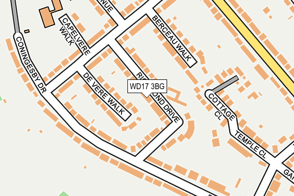 WD17 3BG map - OS OpenMap – Local (Ordnance Survey)