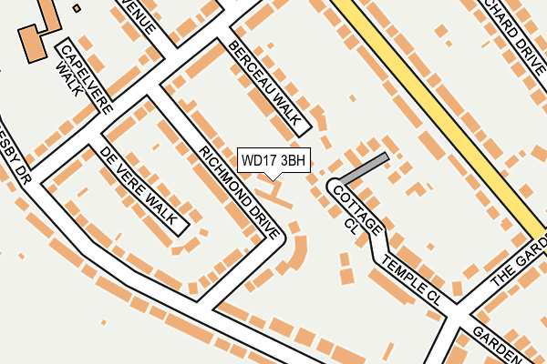 WD17 3BH map - OS OpenMap – Local (Ordnance Survey)