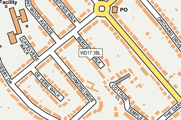 WD17 3BL map - OS OpenMap – Local (Ordnance Survey)