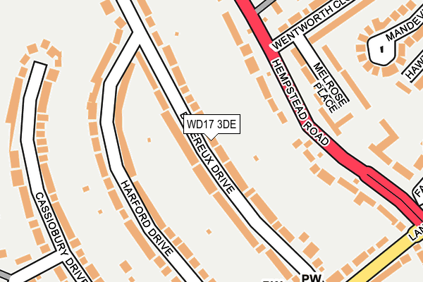 WD17 3DE map - OS OpenMap – Local (Ordnance Survey)