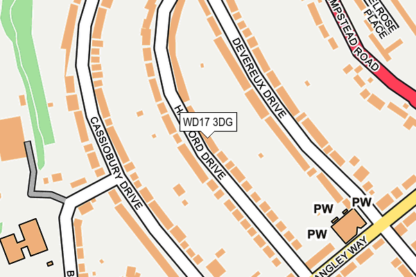 WD17 3DG map - OS OpenMap – Local (Ordnance Survey)