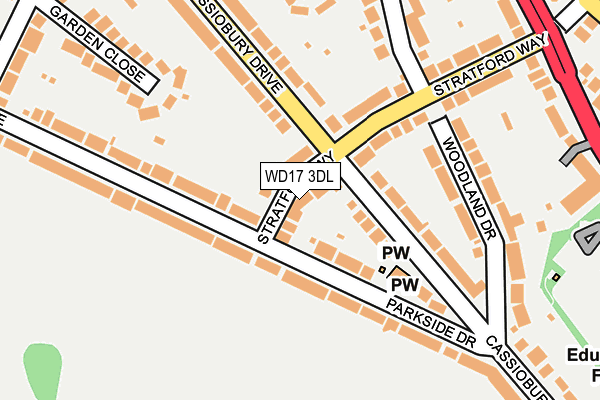 WD17 3DL map - OS OpenMap – Local (Ordnance Survey)