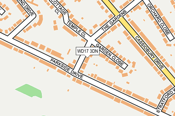 WD17 3DN map - OS OpenMap – Local (Ordnance Survey)