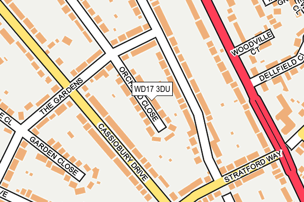 WD17 3DU map - OS OpenMap – Local (Ordnance Survey)