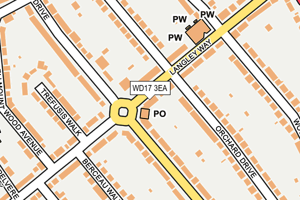 WD17 3EA map - OS OpenMap – Local (Ordnance Survey)