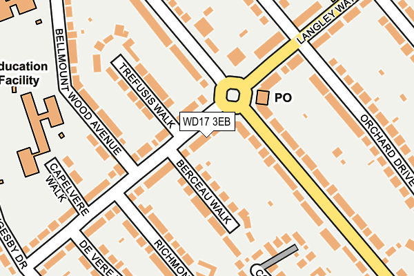 WD17 3EB map - OS OpenMap – Local (Ordnance Survey)