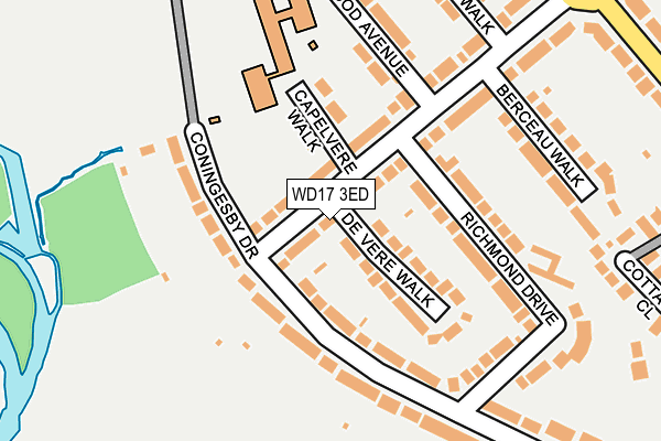 WD17 3ED map - OS OpenMap – Local (Ordnance Survey)