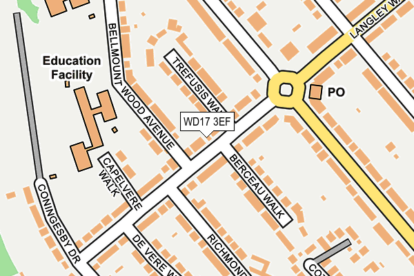 WD17 3EF map - OS OpenMap – Local (Ordnance Survey)