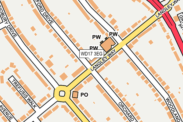 WD17 3EG map - OS OpenMap – Local (Ordnance Survey)