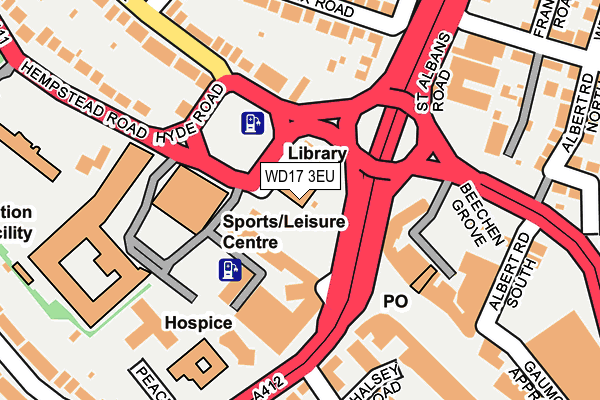 WD17 3EU map - OS OpenMap – Local (Ordnance Survey)