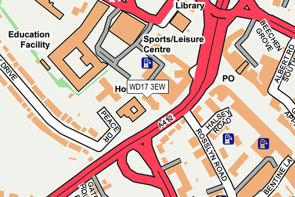 WD17 3EW map - OS OpenMap – Local (Ordnance Survey)
