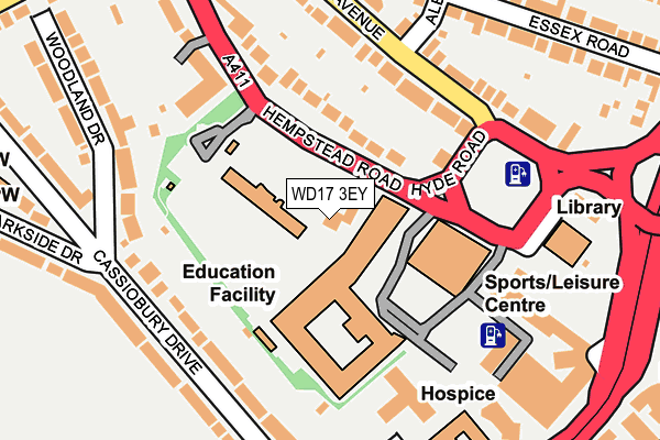 WD17 3EY map - OS OpenMap – Local (Ordnance Survey)