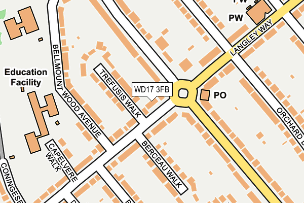 WD17 3FB map - OS OpenMap – Local (Ordnance Survey)