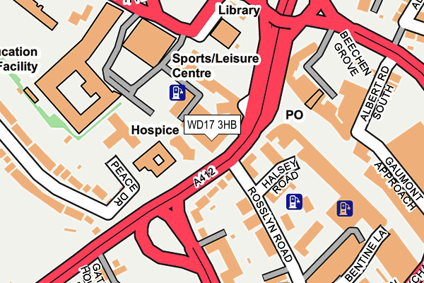 WD17 3HB map - OS OpenMap – Local (Ordnance Survey)