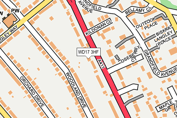 WD17 3HF map - OS OpenMap – Local (Ordnance Survey)
