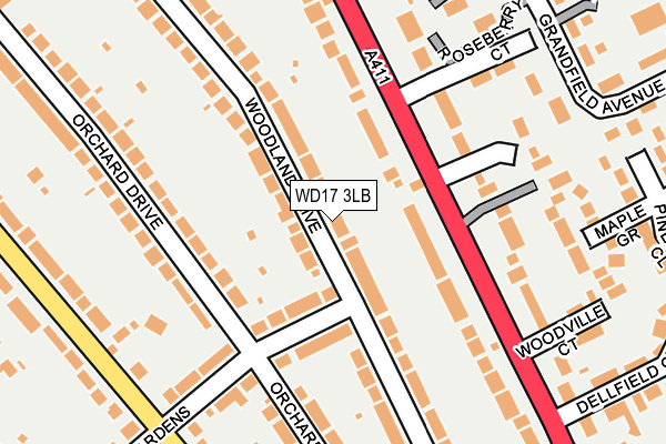 WD17 3LB map - OS OpenMap – Local (Ordnance Survey)