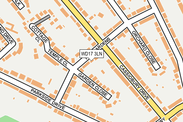 WD17 3LN map - OS OpenMap – Local (Ordnance Survey)