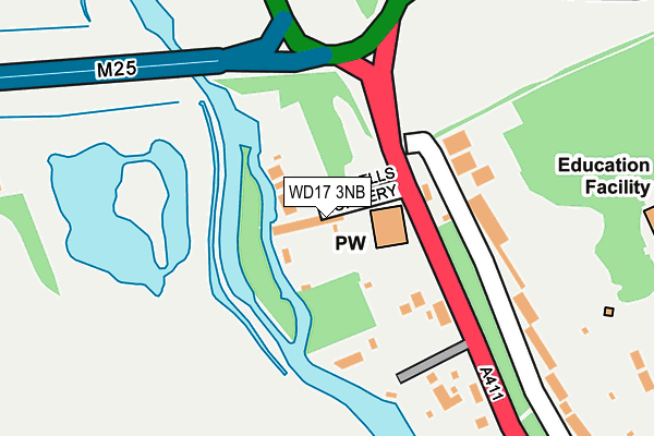 WD17 3NB map - OS OpenMap – Local (Ordnance Survey)