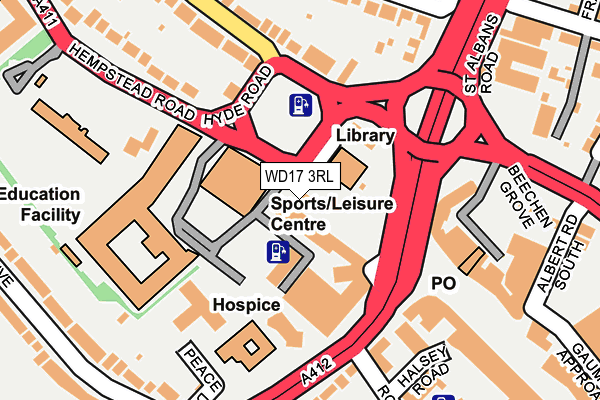 WD17 3RL map - OS OpenMap – Local (Ordnance Survey)
