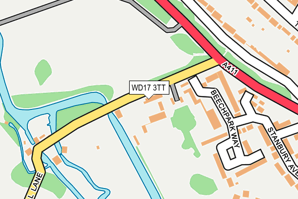 WD17 3TT map - OS OpenMap – Local (Ordnance Survey)