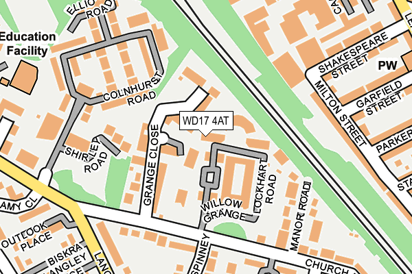 WD17 4AT map - OS OpenMap – Local (Ordnance Survey)