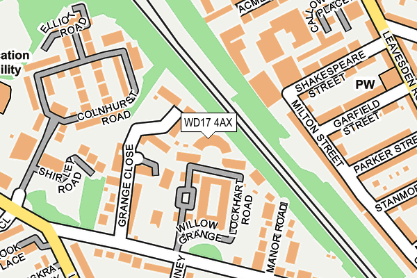 WD17 4AX map - OS OpenMap – Local (Ordnance Survey)