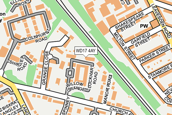 WD17 4AY map - OS OpenMap – Local (Ordnance Survey)