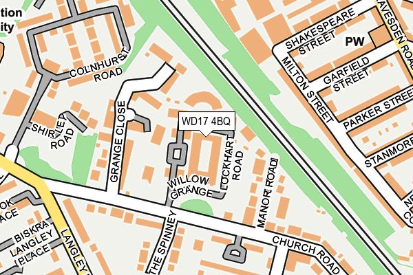WD17 4BQ map - OS OpenMap – Local (Ordnance Survey)
