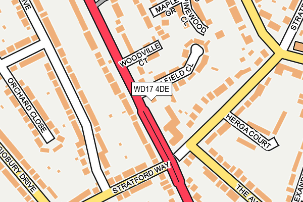 WD17 4DE map - OS OpenMap – Local (Ordnance Survey)
