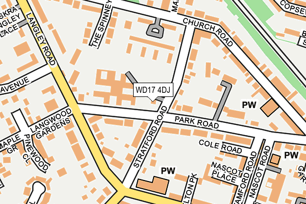 WD17 4DJ map - OS OpenMap – Local (Ordnance Survey)