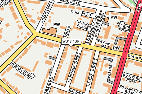 WD17 4DR map - OS OpenMap – Local (Ordnance Survey)