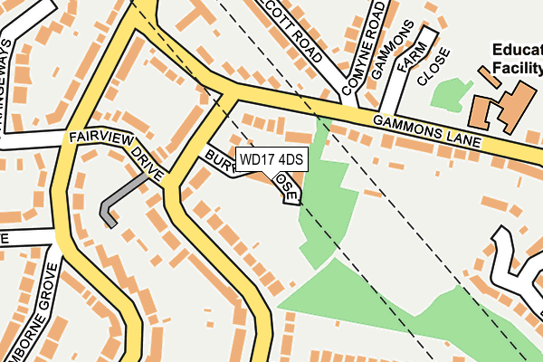 WD17 4DS map - OS OpenMap – Local (Ordnance Survey)