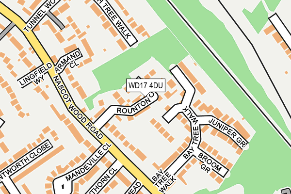 WD17 4DU map - OS OpenMap – Local (Ordnance Survey)