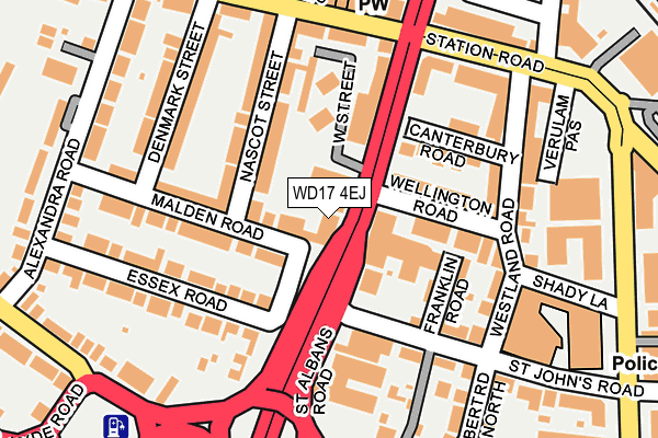 WD17 4EJ map - OS OpenMap – Local (Ordnance Survey)