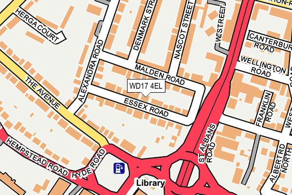 WD17 4EL map - OS OpenMap – Local (Ordnance Survey)