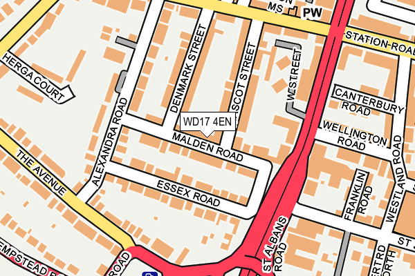 WD17 4EN map - OS OpenMap – Local (Ordnance Survey)