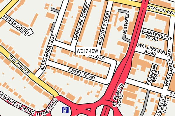 WD17 4EW map - OS OpenMap – Local (Ordnance Survey)