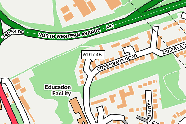WD17 4FJ map - OS OpenMap – Local (Ordnance Survey)