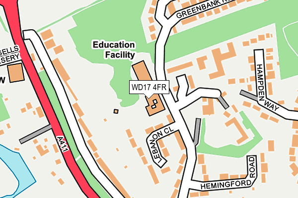 WD17 4FR map - OS OpenMap – Local (Ordnance Survey)