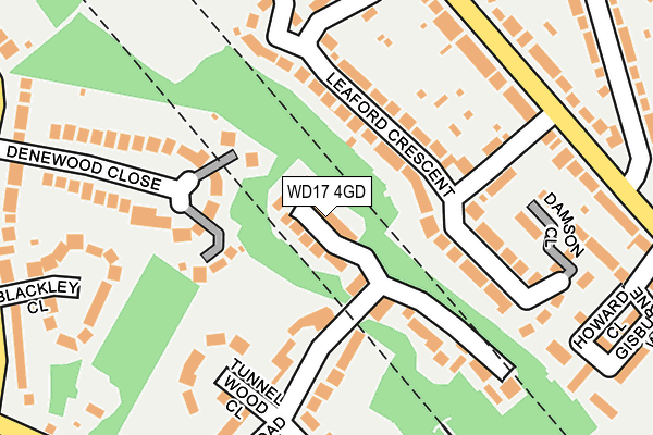 WD17 4GD map - OS OpenMap – Local (Ordnance Survey)