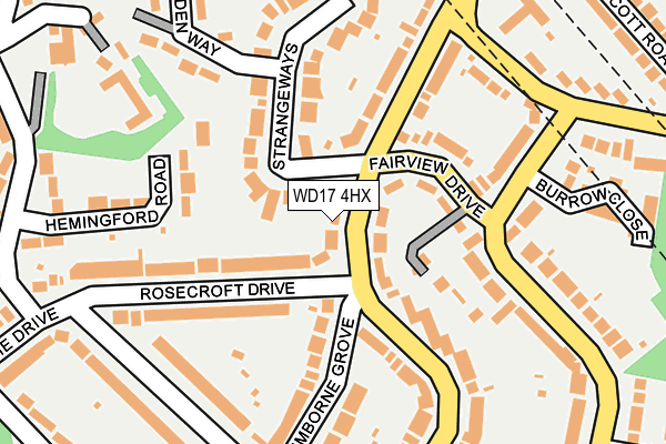 WD17 4HX map - OS OpenMap – Local (Ordnance Survey)