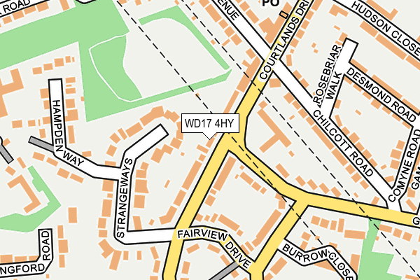 WD17 4HY map - OS OpenMap – Local (Ordnance Survey)