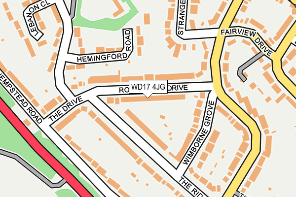 WD17 4JG map - OS OpenMap – Local (Ordnance Survey)