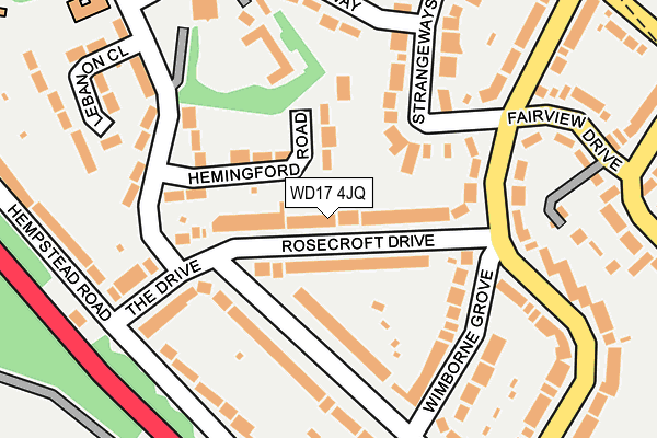 WD17 4JQ map - OS OpenMap – Local (Ordnance Survey)