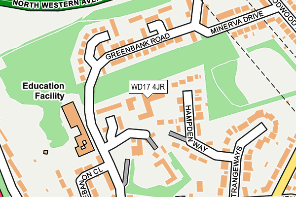 WD17 4JR map - OS OpenMap – Local (Ordnance Survey)